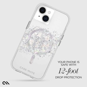 Чехол для iPhone 15 с перламутром Case-Mate MagSafe Transparent