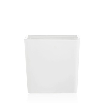 Doniczka szklana kwadratowa biały mat 12cm