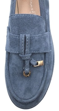 СИНИЕ ЗАМШЕВЫЕ МОКАСИНЫ GOODIN PLATFORM XR358 37