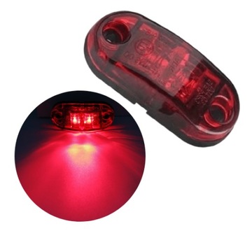 LAMPA LEDOWA OBRYSOWA OBRYSÓWKA DIODOWA 2 LED 12V 24V CZERWONA E4