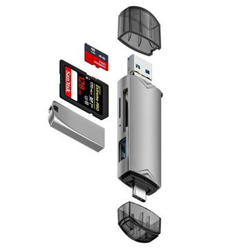 Устройство чтения карт Bounn USB2.0 + Micro USB2.0 + TypeC3.0 + USB3.0 TypeB