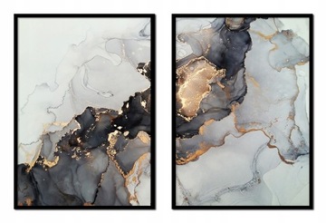 OBRAZ PLAKATY W RAMIE 53x73cm Dyptyk Marmur P1544