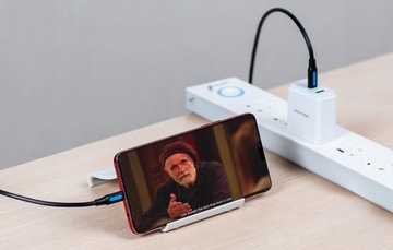Kabel Micro-B USB 2.0 - USB-C 2A transfer / ładowanie 1m