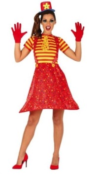 STRÓJ PANI KLAUN CLOWN ZABAWNY KLAUNA CLOWNA L