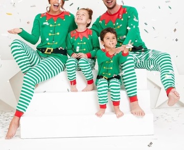 Новогодняя пижама ELF на праздники 1-2 лет, хлопок Е6145, детский комплект