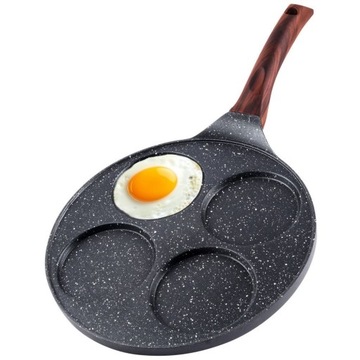 Patelnia do jajek granitowa 4 otwory BLACK&WOOD 26 cm