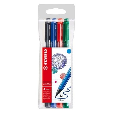 Stabilo Cienkopis pointmax etui z zawieszką 4 szt.