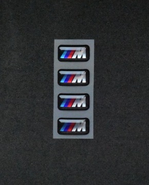 Наклейка хром BMW M-Power 3D, значок на диски, руль 17х9 - 1 шт.