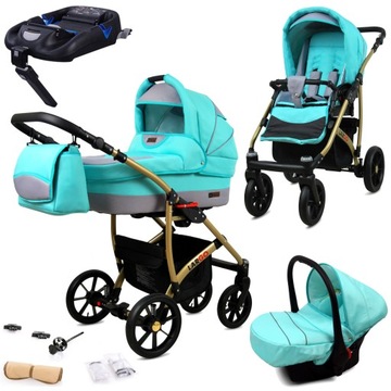 Wózek 4w1 dziecięcy BabyLux Largo + baza ISOFIX