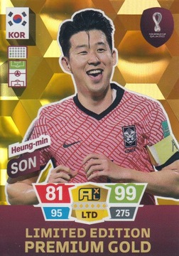 World Cup Qatar 2022 Limited Premium Gold SON karta piłkarska