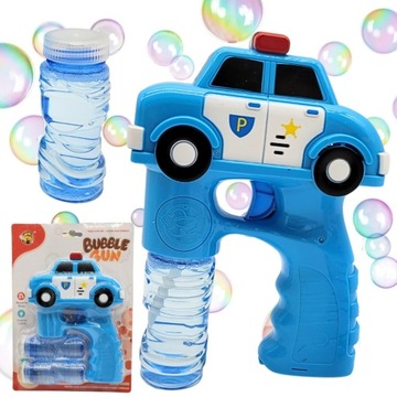 BAŃKI MYDLANE POLICJA DWA PŁYNY Pistolet AUTO LED