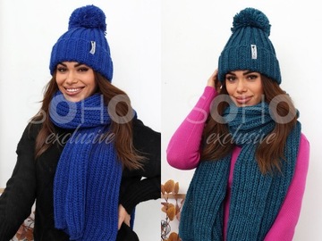 КОМПЛЕКТ ШАРФ-ШАПКА ЖЕНСКИЙ ТЕПЛЫЙ, ЖЕНСТВЕННЫЙ НА ЗИМУ, КОМФОРТНЫЙ, ЦВЕТ 2491