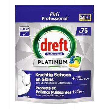 Dreft Platinum kapsułki do zmywarki Professional CYTRYNOWE LEMON 75 szt
