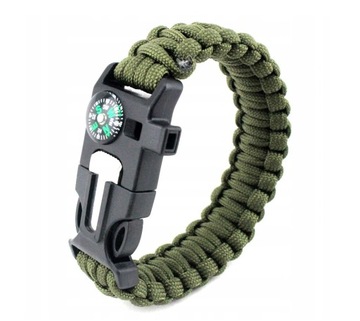 Bransoletka survivalowa Gwizdek PARACORD opaska