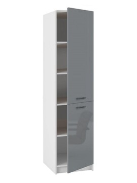 Szafka kuchenna dolna wysoka słupek TESA 50x195 cm szary połysk Do Zestawów