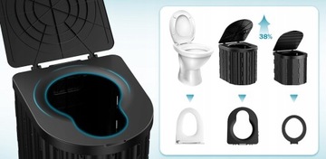 ТУРИСТИЧЕСКИЙ ТУАЛЕТ ПОРТАТИВНЫЙ КЕМПИНГ СКЛАДНОЙ ТУАЛЕТ 20Л 200КГ КЕМПИНГ