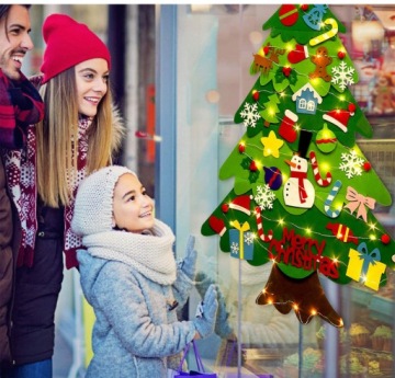 Рождественская елка из фетра Детская елка + светодиод 100 см