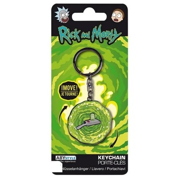 RICK AND MORTY - Moving Keychain Portal Gun / Brel