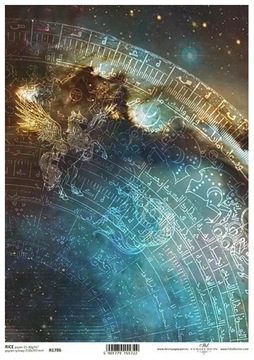 Papier ryżowy A4 R1786 astronomiczne smoki