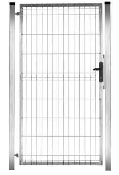 Furtka panelowa z słupkami 173 cm 3D Ocynk KOMPLET