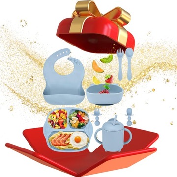 НАБОР СИЛИКОНОВОЙ ПОСУДКИ ДЛЯ ДЕТЕЙ ДЛЯ БЕЗОПАСНОСТИ ЕДЫ И ПИТЬЯ