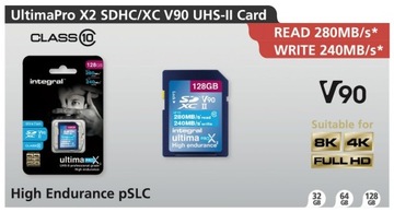 INTEGRAL UltimaPro X2 SDXC 280/240 UHS-II V90 64 ГБ