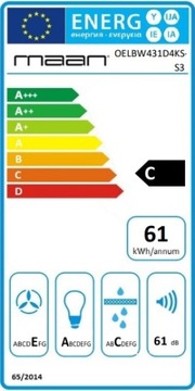 НАСТЕННАЯ КУХОННАЯ ВЫТЯЖКА, БЕЛАЯ MAAN ELBA