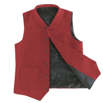 Men's Suit Vest Coffee Tailored Collar Retro Tooli