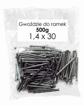 GWOŹDZIE do RAMEK pszczelarskich 1,4x30 - 500g łeb baryłkowy