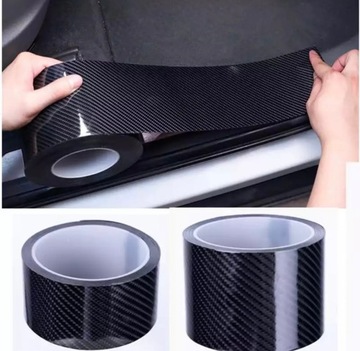 Защитная лента CARBON 5D фольга для порогов 3см 5м для порогов автомобиля, порога автомобиля
