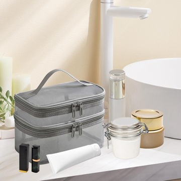 Dwuwarstwowa kosmetyczka Przenośne małe torby na ramię Łazienka Kosmetyczna