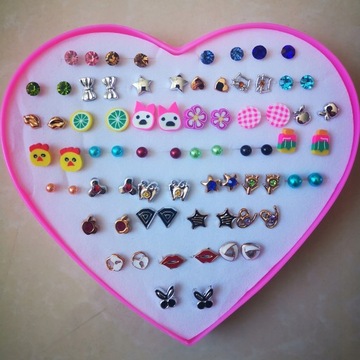 36 Pairs Fashion Plastic Antiallergic Ear Stu