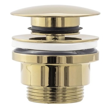 CLICK CLACK gold washbasin plug, universal Rea