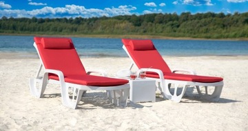 LEŻANKA basenowa profilowana FLORIDA biała SPA