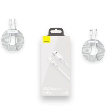 Zestaw 2 szt. Kabel USB typ C USB-C type-C 5A 1,5m QC 3.0 Szybkie Ładowanie