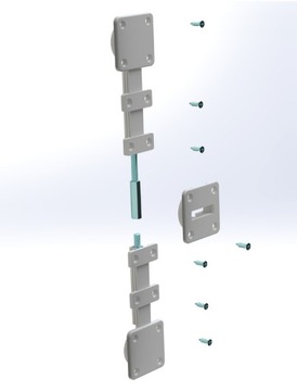 System prostujący drzwi, expander STRONG L-2250mm BIAŁE