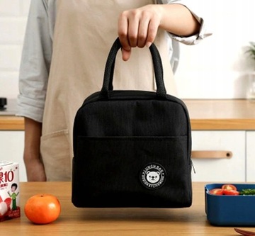Термосумка LUNCH BOX, черная, изоляционная, сумка для пикника