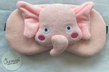 МАСКА ДЛЯ СПАНИЯ ДЛЯ ГЛАЗ ПУЗЫРЬ РАССЛАБЛЕНИЕ СНА СЛОН 3D OLDMAN ELEPHANT РОЗОВЫЙ