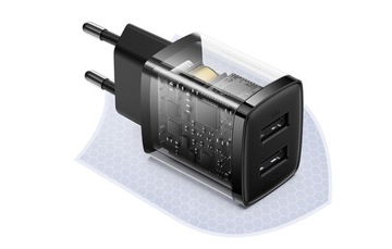 Baseus ładowarka sieciowa 2x USB 10.5W 2100 mA 5 V czarna