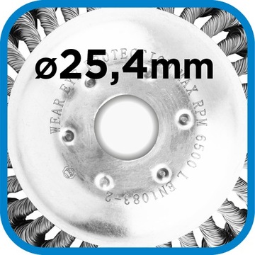 Проволочная щетка для кусторезов 150 х 25,4 мм