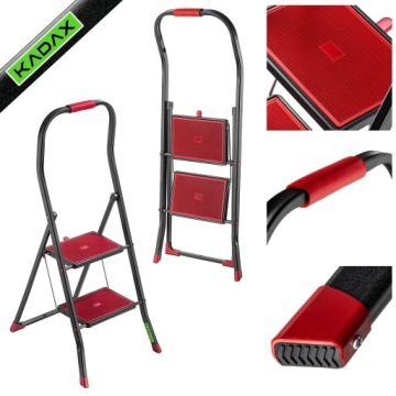 DRABINA DRABINKA 2 STOPNIOWA DOMOWA STALOWA SKŁADANA MOCNA 150kg