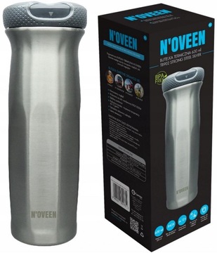 DUŻY STALOWY TERMOS NA KAWĘ HERBATĘ SZCZELNY KUBEK termiczny 630ml INOX