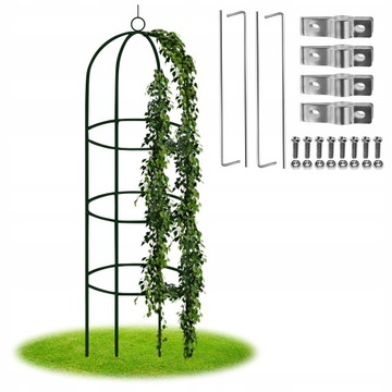 PERGOLA KOLUMNOWA OGRODOWA SŁUP KOLUMNA NA KWIATY RÓŻE STOJAK 190cm + KOTWY