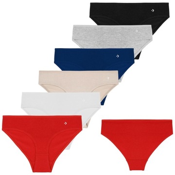6x Majtki Damskie Bawełniane Figi Bikini Klasyczne Kolorowe MORAJ XL