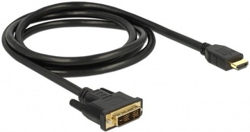 Delock HDMI - DVI-D 1.5m czarny