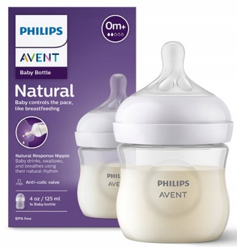 AVENT АНТИКОЛИКОВАЯ БУТЫЛКА NATURAL 3 RESPONSE 125мл