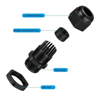 КАБЕЛЬНЫЙ ВВОД КАБЕЛЬНЫЙ ВВОД 3-16мм IP68 ВОДОНЕПРОНИЦАЕМЫЕ РАЗЪЕМЫ 50 ШТ.