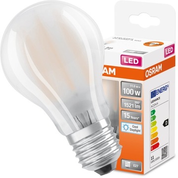 Żarówka LED E27 A60 11W 100W 6500K FILAMENT OSRAM