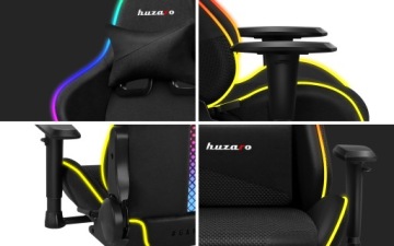 Поворотное игровое кресло Huzaro Force 6.3 RGB Mesh