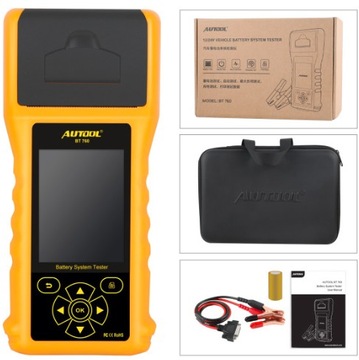 Тестер аккумулятора с принтером, измеритель заряда на 6-32В